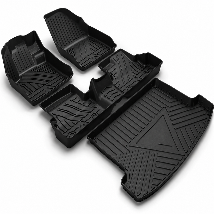 Alfombras tipo bandeja 3D Premium – Juego de 5 piezas con baúl incluido